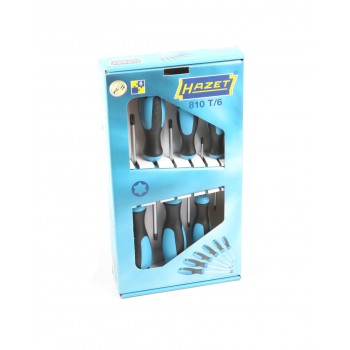 Набор отверток HAZET (6 шт.) (Torx) (810T/6) Набор отверток HAZET (6 шт.) (Torx) (810T/6)