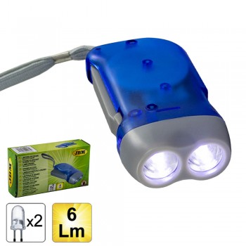 Фонарик динамо JBM (2LED/6Lm) (51573)