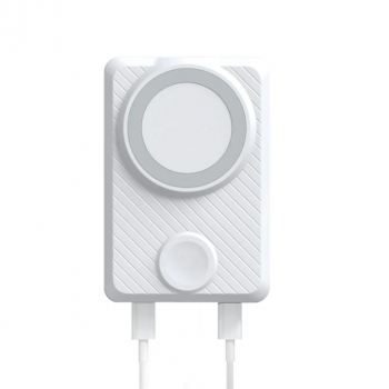 Магнітний бездротовий повербанк LIMETA EB50 15000mAh White (R-3219) Магнітний бездротовий повербанк LIMETA EB50 15000mAh White (R-3219)