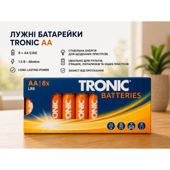 Батарейки TRONIC LR6 АА 8шт (PS-202506) Батарейки TRONIC LR6 АА 8шт (PS-202506)