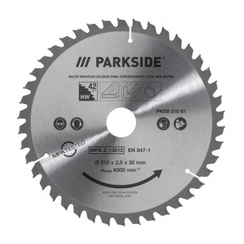 Диск для пилки Parkside PSH 21042 210 x 30 мм 42 зубців (P-202515) Диск для пилки Parkside PSH 21042 210 x 30 мм 42 зубців (P-202515)