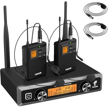 Набір бездротових мікрофонів TONOR TW822 UHF з накладним передавачем (R3366)