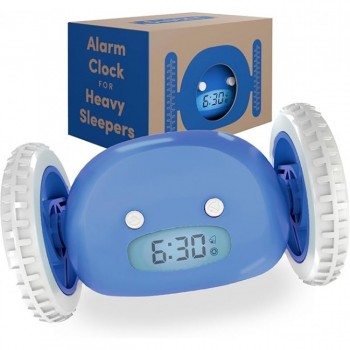 Тікаючий будильник Clocky Run CH-1818 на коліщатках Blue (R3454) Тікаючий будильник Clocky Run CH-1818 на коліщатках Blue (R3454)