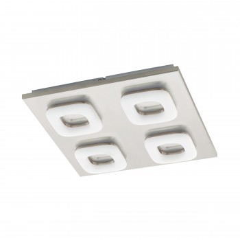Накладна люстра світильник квадратна EGLO Litago White/Steel 4х4W (EG_97012) Накладна люстра світильник квадратна EGLO Litago White/Steel 4х4W (EG_97012)