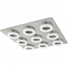 Накладна люстра світильник квадратна EGLO Bressanone White/Steel 9х2.5W (EG_78689) Накладна люстра світильник квадратна EGLO Bressanone White/Steel 9х2.5W (EG_78689)