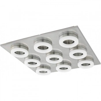 Накладна люстра світильник квадратна EGLO Bressanone White/Steel 9х2.5W (EG_78689) Накладна люстра світильник квадратна EGLO Bressanone White/Steel 9х2.5W (EG_78689)