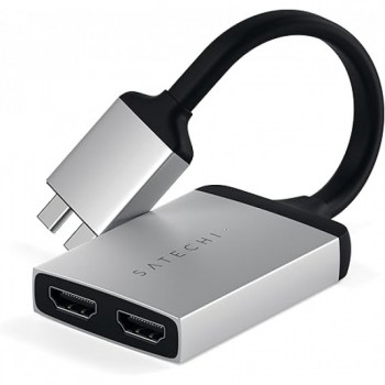 Адаптер Satechi ST-TCDHAS Type-C Dual HDMI 4K Silver (R3655) Адаптер Satechi ST-TCDHAS Type-C Dual HDMI 4K Silver (R3655)