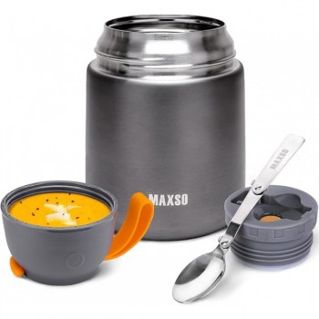 Харчовий термос MAXSO 500 мл Grey (R3659)