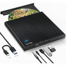 Зовнішній CD/DVD привід NOLYTH USB 3.0/USB C Black (R3661) Зовнішній CD/DVD привід NOLYTH USB 3.0/USB C Black (R3661)