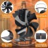 Термовентилятор для каміна Tomersun 6-лопатевий Black (R3701)