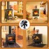 Термовентилятор для каміна Tomersun 6-лопатевий Black (R3701)