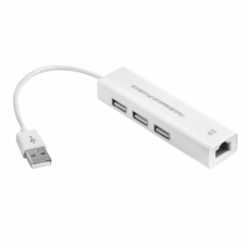 USB-хаб DX139 LAN+USB 3.0 на 3 порта White (R3829)