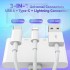 OTG адаптер Herfair перехідник картрідер SD / TF to USB / Lightning / Type-C White (R3873)