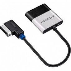 Адаптер INVERY Airdual-300A Bluetooth 5.0 aptX-HD сумісний з музичним інтерфейсом Audi MMI 3G AMI, Audi Symphony, Audi Concert, VW MDI, медіаінтерфейсом Mercedes (R3922)