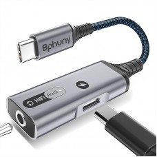 Адаптер Bphuny MH-339 2в1 USB-C / 3.5 mm для навушників та зарядного пристрою Grey (R3923) Адаптер Bphuny MH-339 2в1 USB-C / 3.5 mm для навушників та зарядного пристрою Grey (R3923)