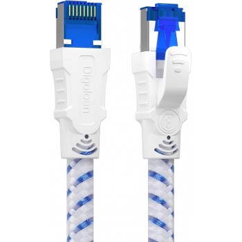 Високошвидкісний мережевий Патч корд Digoloan Cat 8 15 м до 40 Гбіт/с White (R3933)