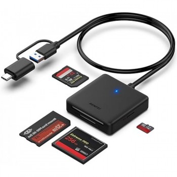 Кардридер BENFEI 4в1 USB 3.0 та USB-C Black (R3934) Кардридер BENFEI 4в1 USB 3.0 та USB-C Black (R3934)