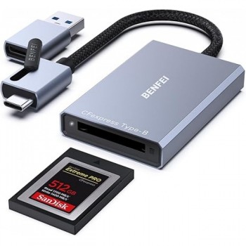 Кардридер BENFEI USB 3.2 та USB-C Grey (R3935) Кардридер BENFEI USB 3.2 та USB-C Grey (R3935)