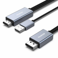 Кабель BENFEI HDMI до DisplayPort підтримкою 4K@60Hz, 2K@144Hz, 1080P@165Hz Grey (R3937) Кабель BENFEI HDMI до DisplayPort підтримкою 4K@60Hz, 2K@144Hz, 1080P@165Hz Grey (R3937)
