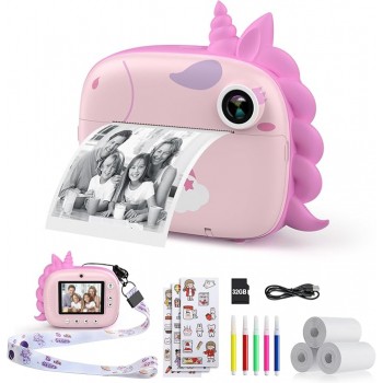 Дитячий фотоапарат моментального друку HiMont KC01 Pink (R3979) Дитячий фотоапарат моментального друку HiMont KC01 Pink (R3979)