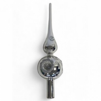 Верхівка на ялинку 27 см Xmas Silver (NY531072025)