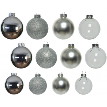 Набір ялинкових куль Xmas 42 шт Silver (NY1531072025)