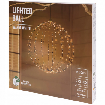 Підвісна світлодіодна куля Livarno Home «StarSphere» 272 LED D-50cm (NY2501082025) Підвісна світлодіодна куля Livarno Home «StarSphere» 272 LED D-50cm (NY2501082025)