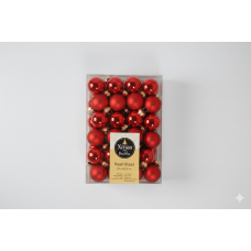 Набір ялинкових куль Xmas 24 шт. Red (NY5807082025) Набір ялинкових куль Xmas 24 шт. Red (NY5807082025)