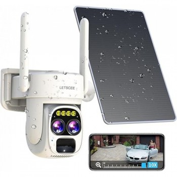 Бездротова IP-камера відеоспостереження LETSCEE HMC1 із сонячною панеллю White (R4124130820250) Бездротова IP-камера відеоспостереження LETSCEE HMC1 із сонячною панеллю White (R4124130820250)