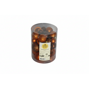 Набір ялинкових куль Xmas 36 шт. Brown (NY4259130820250) Набір ялинкових куль Xmas 36 шт. Brown (NY4259130820250)