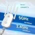 Бездротовий підсилювач-ретранслятор 2,4 та 5 ГГц Wi-Fi White (R4361130820250) Бездротовий підсилювач-ретранслятор 2,4 та 5 ГГц Wi-Fi White (R4361130820250)