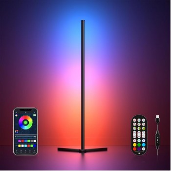 Кутова підлогова лампа-торшер з RGB підсвічуванням Auplf Black (R4392130820250) Кутова підлогова лампа-торшер з RGB підсвічуванням Auplf Black (R4392130820250)