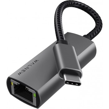 Мережевий адаптер WALNEW USB-C to Rj45 Ethernet Adapter Grey (R4420130820250) Мережевий адаптер WALNEW USB-C to Rj45 Ethernet Adapter Grey (R4420130820250)