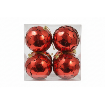 Набір ялинкових куль Livarno home 4 шт. Red (NY4429130820250) Набір ялинкових куль Livarno home 4 шт. Red (NY4429130820250)