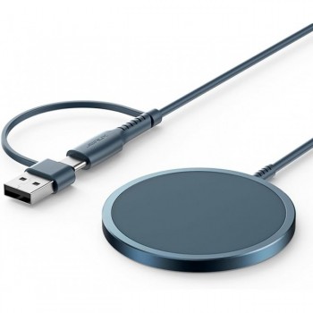 Бездротовий магнітний зарядний пристрій JSAUX WP1501 Blue (R4528130820250) Бездротовий магнітний зарядний пристрій JSAUX WP1501 Blue (R4528130820250)