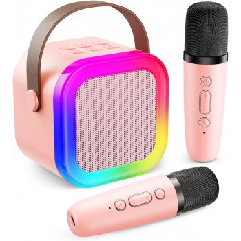 Бездротова колонка караоке з двома мікрофонами Fede K12 Pink (R4551131820250) Бездротова колонка караоке з двома мікрофонами Fede K12 Pink (R4551131820250)