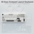 Механічна ігрова клавіатура AULA F99 White-grey (RD4556131820250) Механічна ігрова клавіатура AULA F99 White-grey (RD4556131820250)