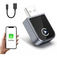 Автомобільний бездротовий адаптер EZLucky EZ-CP104 для Apple CarPlay Black (R4663131820250)