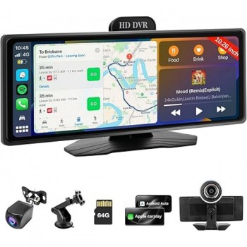 Автомобільний монітор Haudio 10,26-дюйма з підтримкою Apple CarPlay та Android Auto Black (R4709131820250) Автомобільний монітор Haudio 10,26-дюйма з підтримкою Apple CarPlay та Android Auto Black (R4709131820250)