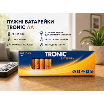 Батарейки TRONIC LR6 АА 12шт (R4767131820250) Батарейки TRONIC LR6 АА 12шт (R4767131820250)