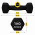 Гантелі вінілові Crivit 2 x 1 кг Black (R4836131820250) Гантелі вінілові Crivit 2 x 1 кг Black (R4836131820250)