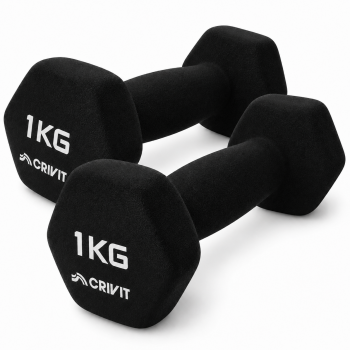 Гантелі вінілові Crivit 2 x 1 кг Black (R4836131820250) Гантелі вінілові Crivit 2 x 1 кг Black (R4836131820250)