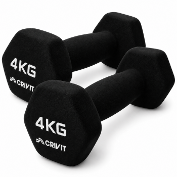 Гантелі вінілові Crivit 2 x 4 кг Black (R4838131820250)
