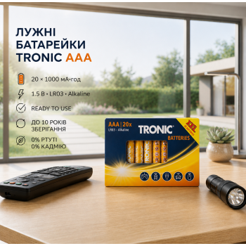 Батарейки TRONIC LR03 ААA 20шт (R4843131820250) Батарейки TRONIC LR03 ААA 20шт (R4843131820250)
