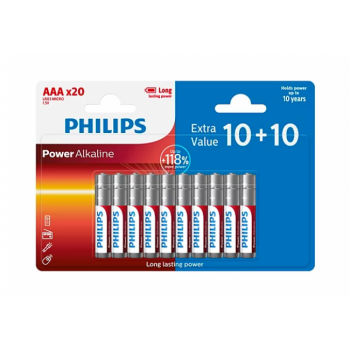 Батарейки Philips Power Alkaline LR03 ААA 20 шт (R4849131820250) Батарейки Philips Power Alkaline LR03 ААA 20 шт (R4849131820250)
