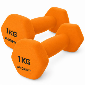 Гантелі вінілові Crivit 2 x 1 кг Orange (RD4835131820250) Гантелі вінілові Crivit 2 x 1 кг Orange (RD4835131820250)