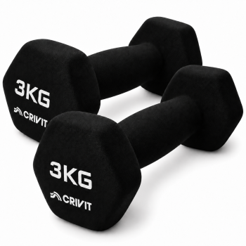 Гантелі вінілові Crivit 2 x 3 кг Black (RD4838131820252) Гантелі вінілові Crivit 2 x 3 кг Black (RD4838131820252)